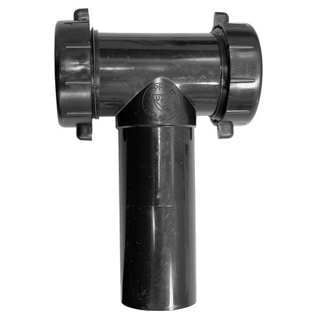 Jones Stephens 1-1/2in. Black Plastic Slip-Joint Center Outlet P39006